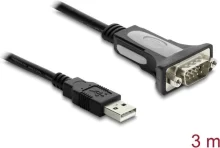 Adapter Delock USB 2.0 Type-A to RS-232 DB9, 3 m