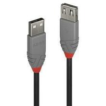 Kaabel Lindy 36702 USB2 Type A, 1 m, antratsiit