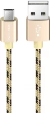 Kaabel Borofone BX24 Ring Current USB Micro USB, 2.4 A, 1 m, kuldne