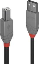 Kaabel Lindy 36677 USB 2.0 A-B, 10 m, antratsiit