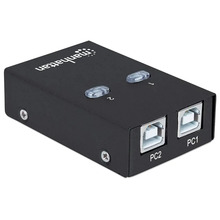Jagaja Manhattan Hi-Speed USB 2.0, 1x2, automaatne