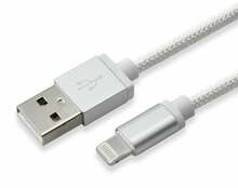 USB kaabel Sbox IPH7-S, USB 2.0 8 Pin, hõbe