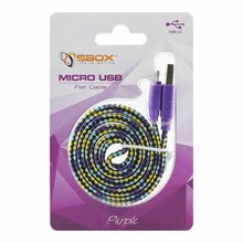 Kaabel Sbox USB-Micro USB 2.0, 1 m, lilla