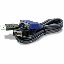KVM kaabel Trendnet TKCU15, USB-A - D-Sub (VGA), 4,5 m, must