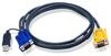 Kaabel Aten 2L-5203UP, VGA/USB-A, 3 m, must