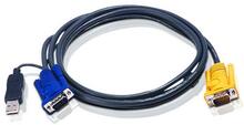 Kaabel Aten 2L-5203UP, VGA/USB-A, 3 m, must