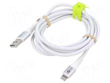 Kaabel Goobay 74512 Lightning USB-A, 2 m, valge