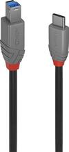 Kaabel Lindy Anthra Line USB 3.2 Type C to B, 2 m, must