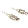 Kaabel Delock USB 2.0 AM-BM, 0,5 m, läbipaistev