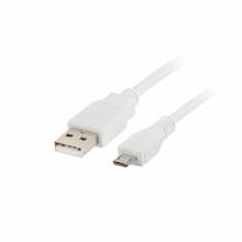 Kaabel Lanberg CA-USBM-10CC-0018-W, USB 2.0 Micro-USB, 1,8 m, valge