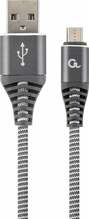 USB-kaabel Gembird CC-USB2B-AMmBM-1M-WB2, USB-A - Micro-USB, 1 m, hall/valge