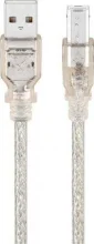 Kaabel Goobay JAB-340525 USB-A - USB-B, 1 m, läbipaistev