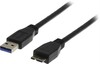 Kaabel DELTACO USB 3.0, Type A - Type Micro B, 2 m, must