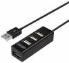 USB jagaja Unitek Y-2140, 4x USB 2.0, must