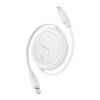 Kaabel Baseus Free2Pull Mini USB-C–USB-C, 60 W, 1 m, valge
