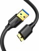 Kaabel UGREEN 10840, USB 3.0 - Micro USB 3.0, 0.5 m, must