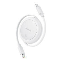 Kaabel Baseus Free2Pull Mini USB-C–USB-C, 60 W, 1 m, valge