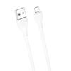 Kaabel XO NB200 USB - microUSB, 1 m, 2.1 A, valge