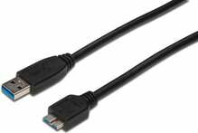 Kaabel Assmann AK-300116-010-S, USB 2.0 A male, Micro USB B male, 1 m, must