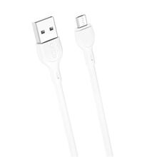 Kaabel XO NB200 USB - microUSB, 1 m, 2.1 A, valge