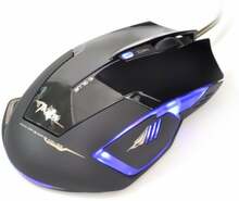 Juhtmega m�nguhiir E-Blue Mazer R, 2400 dpi, optiline, USB, must