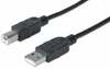 Kaabel Manhattan 333382, USB 2.0 AM-BM, 3 m, must