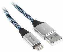 Kaabel Tracer TRAKBK46269, USB 2.0, iPhone AM - Lightning, 1 m, must-sinine