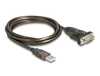 Adapter Delock 62645, USB 2.0 A, RS-232 D-sub 9, 1,5 m, must