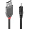 Kaabel Lindy USB 2.0 Type A - 2.5 mm DC M, 1.5 m, 0.9 A, 5 V