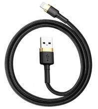 Kaabel Baseus CALKLF-CV1, USB - Lightning, 1.5 A, 2 m, kuld/must