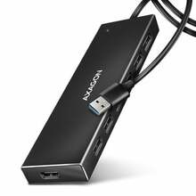 USB jagaja Axagon HUE-F7A, 7 x USB 3.2 Gen 1, 1 m, must