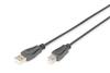 Kaabel Digitus AK-300105-005-S, USB 2.0, 0.5 m, must