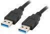 USB kaabel Lanberg CA-USBA-30CU-0010-BK, USB 3.0 A, 1 m, must