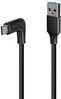 Kaabel Lindy USB 3.2 Type A to C, 10 Gbps, 1 m, must, 90 parempoolne nurk