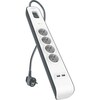 Pikendusjuhe Belkin POWER STRIP 525J, 4X Schuko, 2X USB-A, 2 m