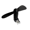 Ventilaator USB/microUSB, 2in1, must