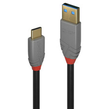 Kaabel Lindy 36910 USB3.2 A-C, 0.5 m, antratsiit