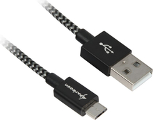 Kaabel Sharkoon USB 2.0 A male to Micro-USB male, 0,5 m, must/hall