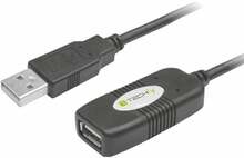 Kaabel Techly 023646, USB 2.0 A male - A female, 10 m, must