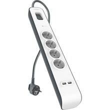 Pikendusjuhe Belkin POWER STRIP 525J, 4X Schuko, 2X USB-A, 2 m