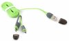 Kaabel Platinet, USB - microUSB/Lightning, 1 m, roheline