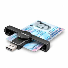 ID-kaardilugeja Axagon CRE-SMPA, USB-A, must