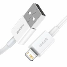 Kaabel Baseus CALYS-B02, USB - Lightning, 2.4 A, 1.5 m, valge