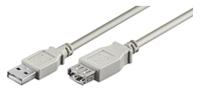USB 2.0 pikenduskaabel Goobay 68715, 1.8 m, hall/valge