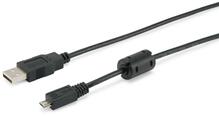 Kaabel Equip 128596 USB-A - mikroUSB, 1 m, must