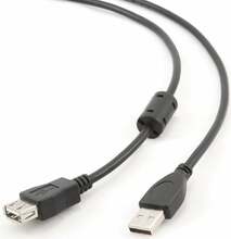USB pikenduskaabel Gembird CCF-USB2-AMAF-6, USB 2.0 A M - A F, 1.8 m, must