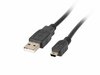 Kaabel Lanberg CA-USBK-11CC-0018-BK, USB 2.0 mini AM-BM5P, 1,8 m, must