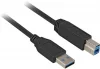 Kaabel Sharkoon USB 3.0 A-B, 3 m, must
