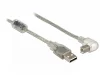 Kaabel Delock USB 2.0 A - USB 2.0 B, 3 m, läbipaistev