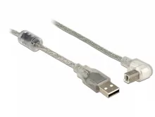 Kaabel Delock USB 2.0 A - USB 2.0 B, 3 m, läbipaistev
